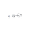 UNICORNJ 14K White Gold 4 Prong Basket Setting Simulated Diamond CZ Post Stud Earrings Italy